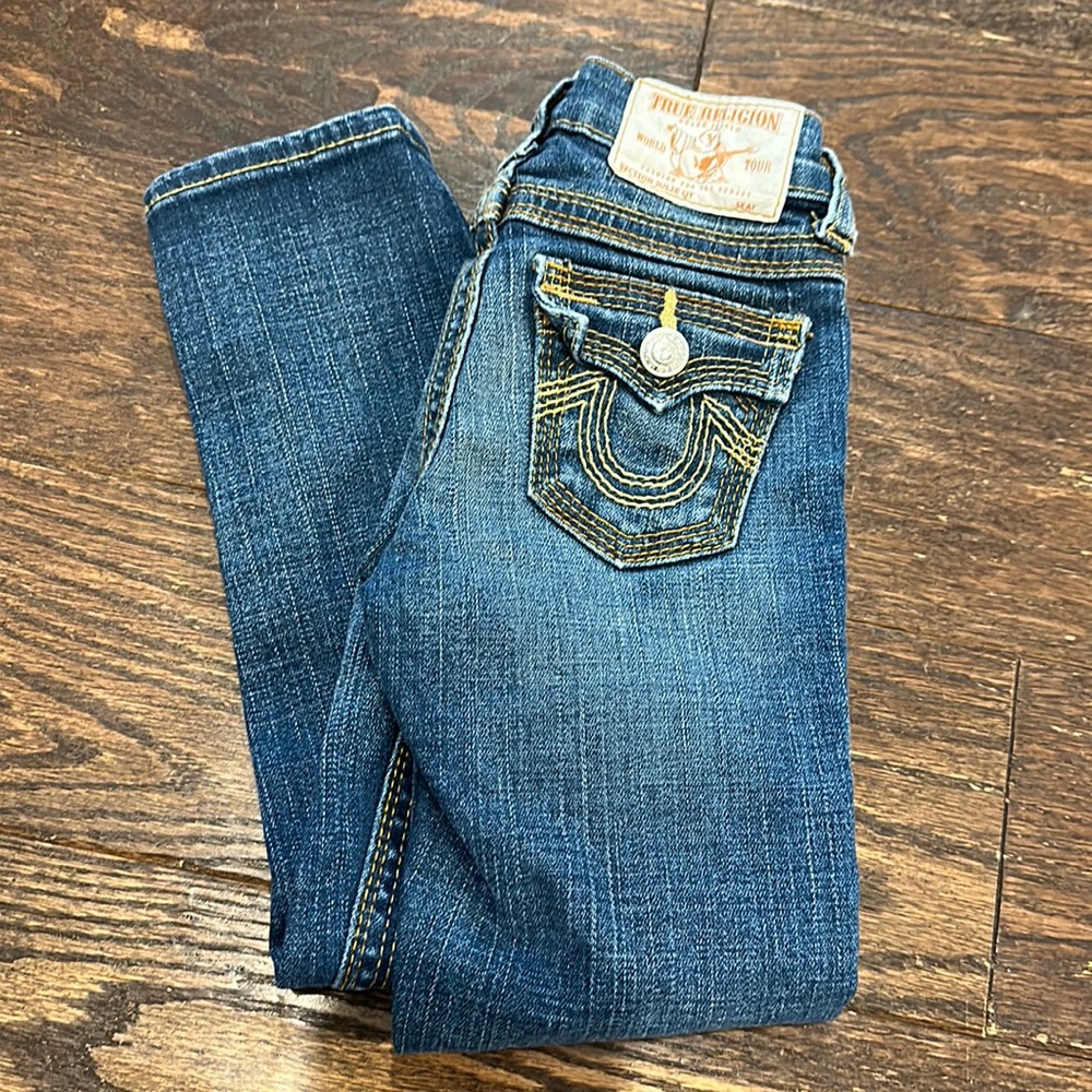 True religion, kids jeans size 4. Straight leg jeans